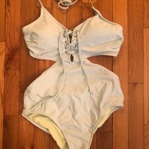 High-waisted Cut-out One Piece Swimsuit